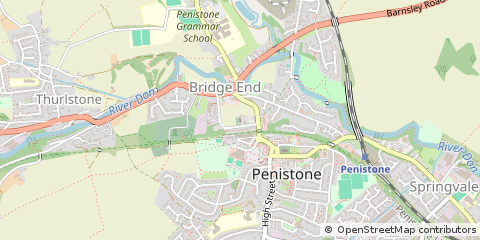 Map of Penistone, South Yorkshire