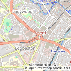 Map of Birmingham, West Midlands