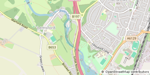 Map of Welwyn Garden City, Hertfordshire