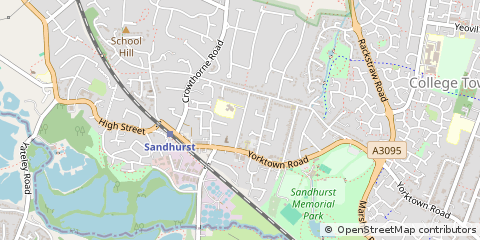 Map of Sandhurst, Berkshire