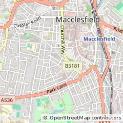 Map of Macclesfield, Cheshire