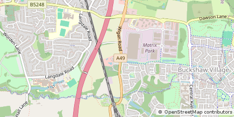 Map of Leyland, Lancashire