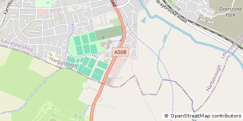 Map of Market Harborough, Leicestershire