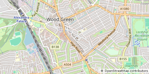 Map of Wood Green, London