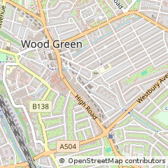 Map of Wood Green, London