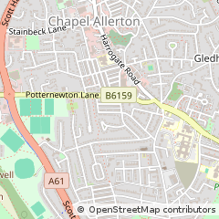 Map of Leeds, Yorkshire