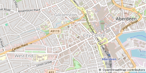 Map of Aberdeen, Grampian