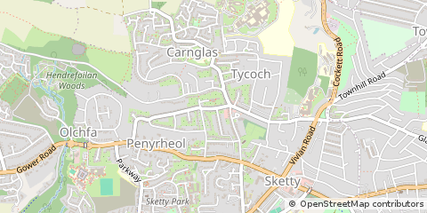 Map of Swansea