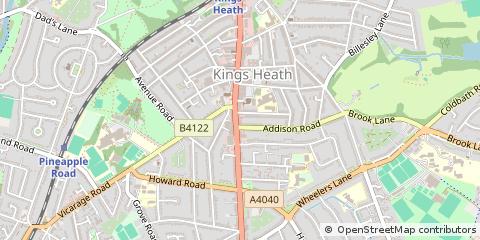 Map of Birmingham, West Midlands