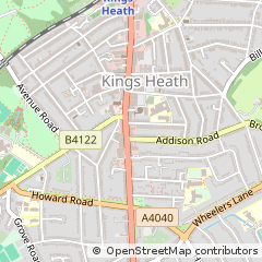 Map of Birmingham, West Midlands