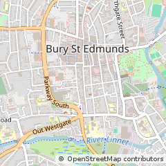 Map of Bury ST. Edmunds, Suffolk