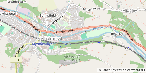 Map of Hebden Bridge, West Yorkshire