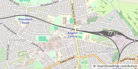 Map of Gosforth, Newcastke Upon Tyne