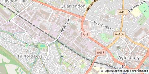 Map of Aylesbury, Buckinghamshire