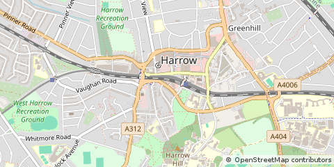 Map of Harrow, Middlesex