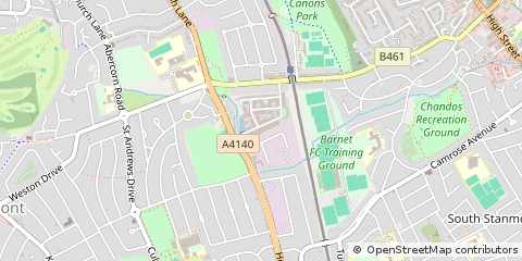 Map of Stanmore, Middlesex