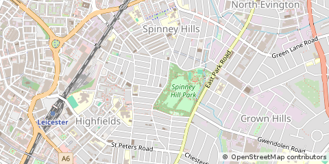 Map of Leicester