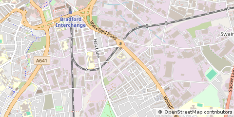 Map of Bradford, West Yorkshire