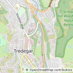 Map of Tredegar, Gwent