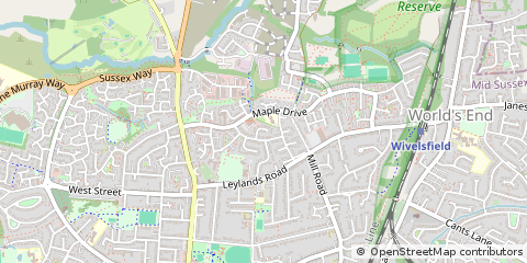 Map of West Sussex
