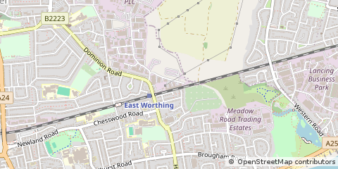 Map of Worthing, West Sussex