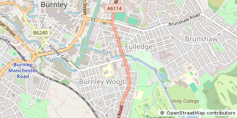 Map of Burnley, Lancs