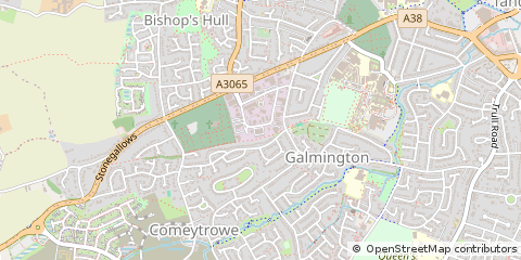 Map of Taunton, Somerset