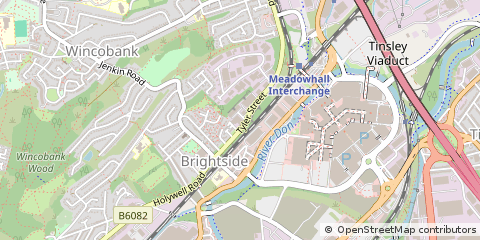 Map of Sheffield, South Yorkshire