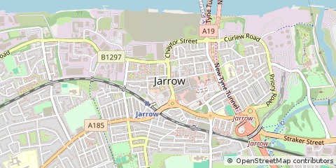 Map of Jarrow, Tyne and Wear