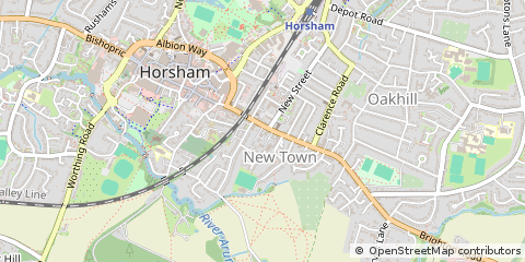 Map of Horsham
