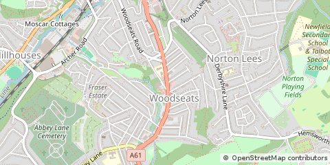 Map of Sheffield