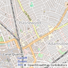 Map of Cardiff, South Glamorgan