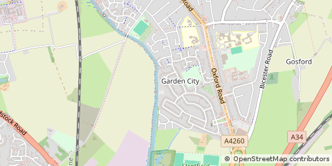 Map of Kidlington, Oxfordshire