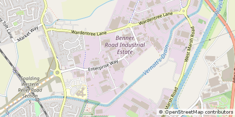 Map of Spalding, Lincolnshire