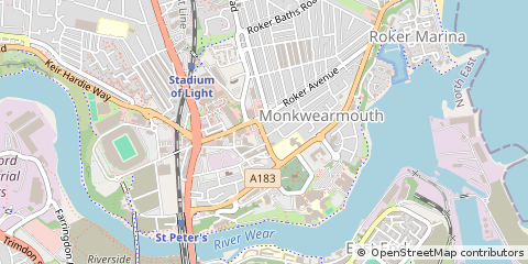 Map of Sunderland