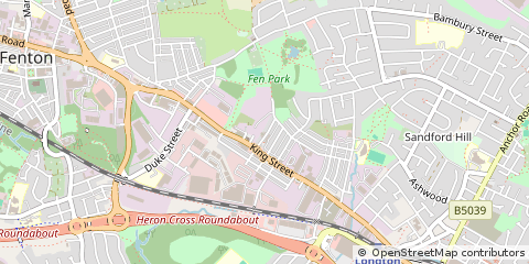 Map of Stoke on Trent, Staffordshire