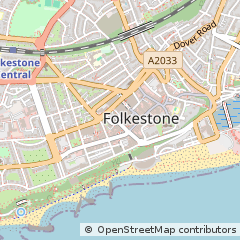 Map of Folkestone, Kent