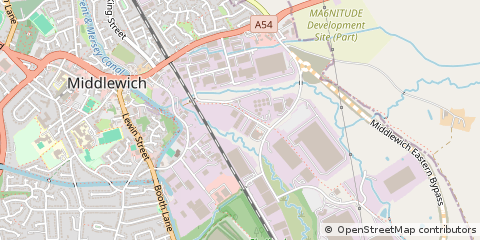 Map of Middlewich, Cheshire