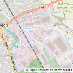 Map of Middlewich, Cheshire