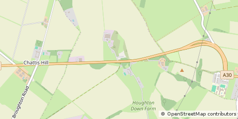 Map of Stockbridge, Hants