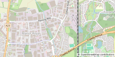 Map of Crawley