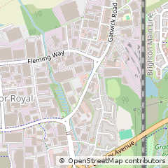 Map of Crawley