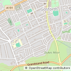 Map of Gosforth, Newcastle Upon Tyne
