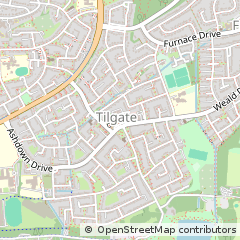 Map of Crawley, West Sussex