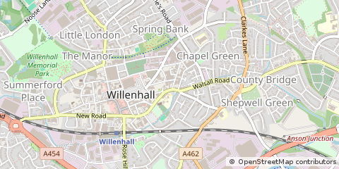 Map of Willenhall, West Midlands