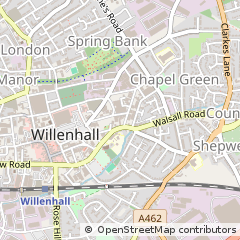 Map of Willenhall, West Midlands
