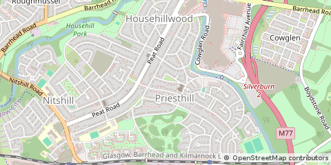 Map of Priesthill, Glasgow