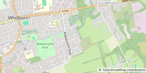 Map of Whitburn, West Lothian
