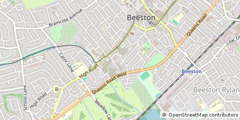 Map of Beeston, Nottinghamshire