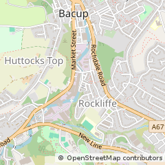 Map of Bacup, Lancashire